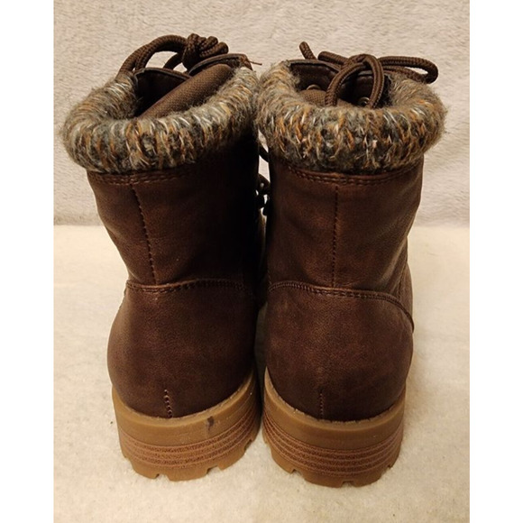 Cliffs by White Mountain Pamelia Brown Fall Lace Up Ankle Boots Women’s Size 7M - Picture 5 of 10